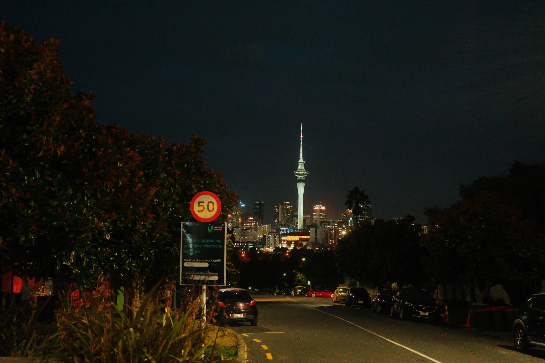 Photo of Auckland Sky Tower at night