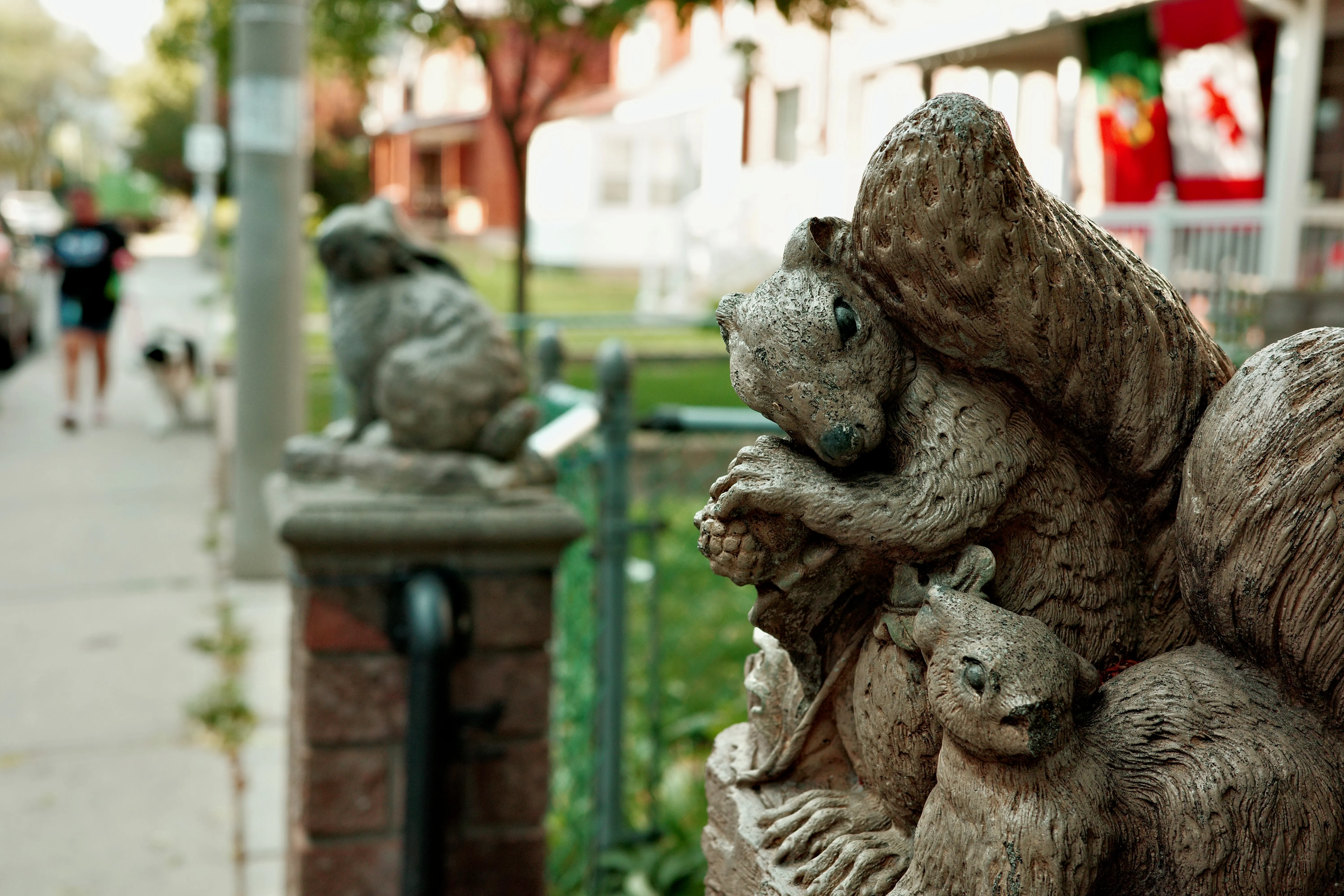 Photo of a small squirrel statue
