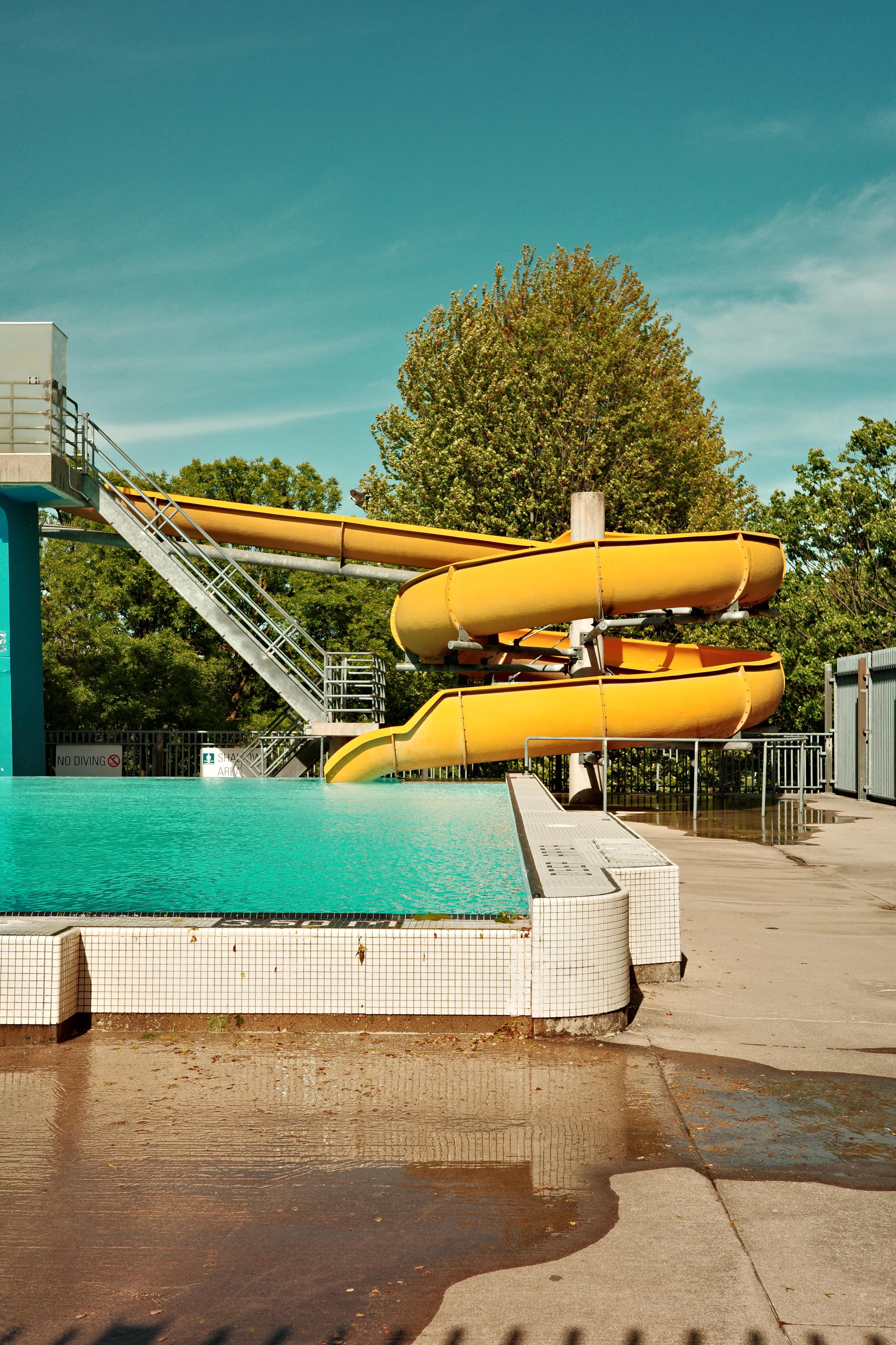 Photo of slide and pool at Christie Pits